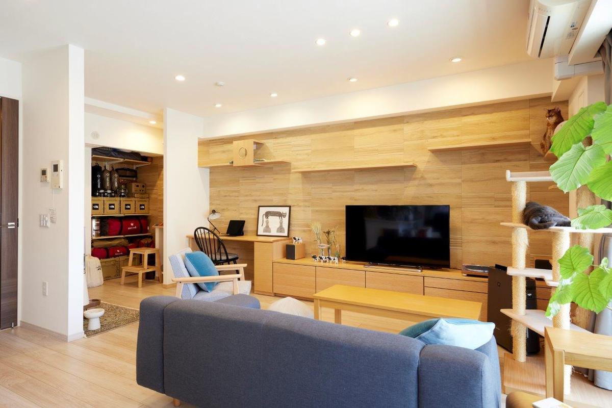 ご夫婦も猫ものびのび快適なリビング 収納 インテリアのリフォーム 野村不動産パートナーズ