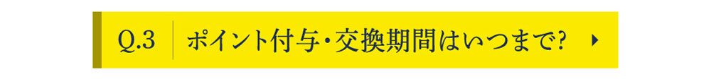 Q3　ポイント付与・交換期間はいつまで?