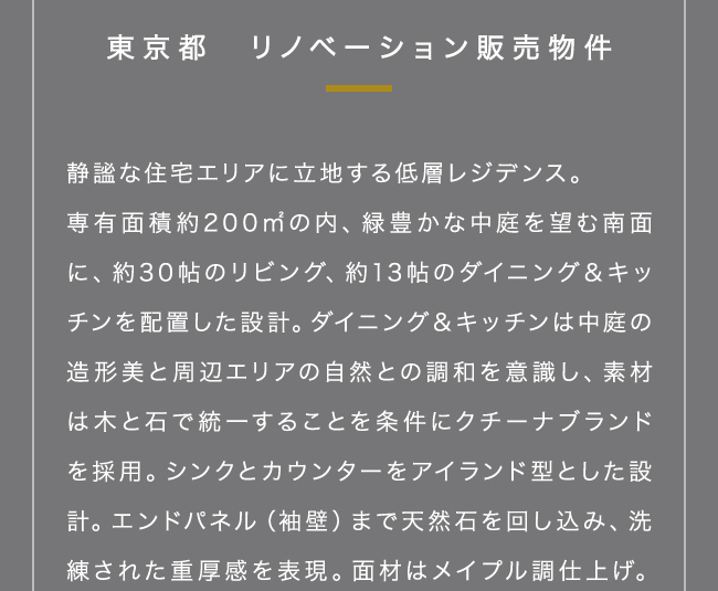 東京都リノベーション販売物件