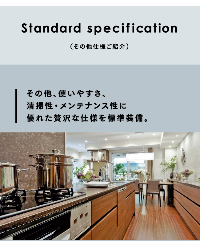 Standard specif ication（その他仕様ご紹介）