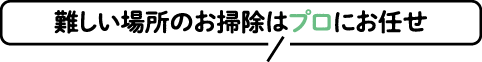 難しい場所のお掃除はプロにお任せ