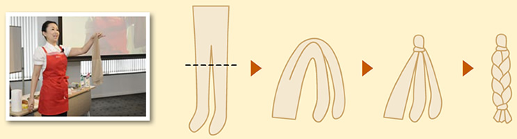 みつあみストッキング作り方